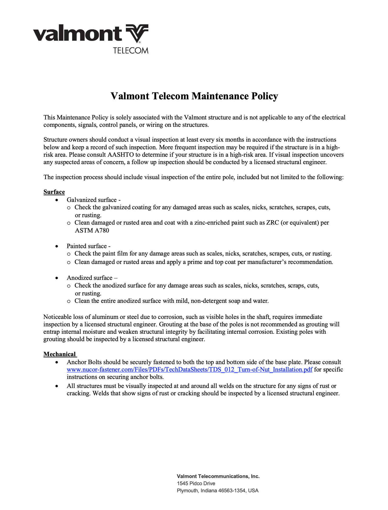 Maintenance Policy