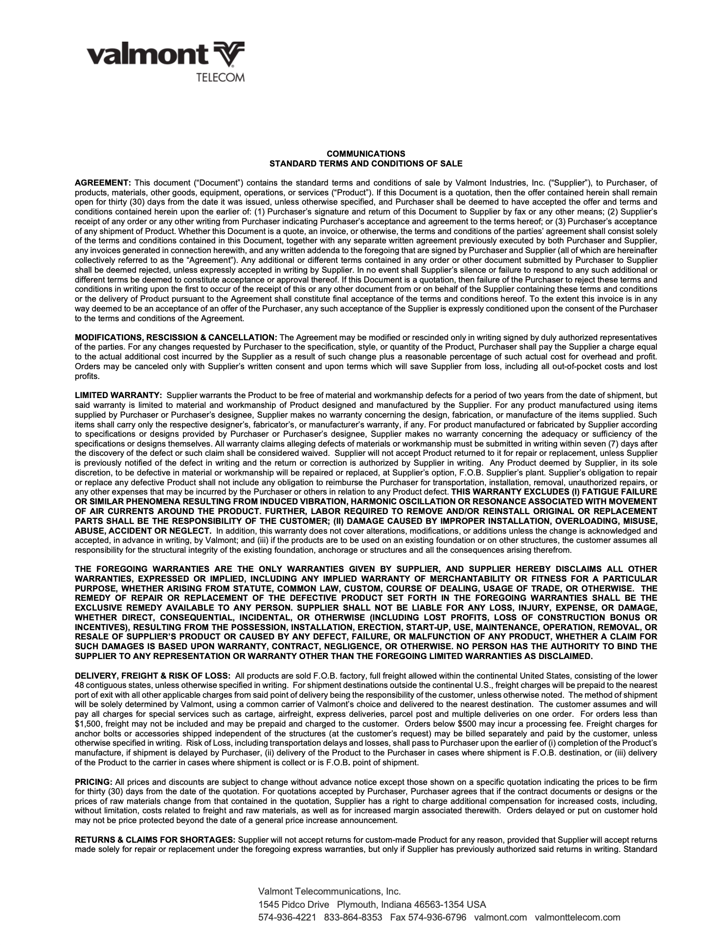 Terms & Conditions (US)